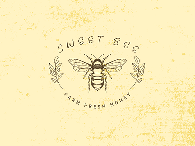 Sweet Bee Farm Fresh Honey branding design graphic design illustration logo typography