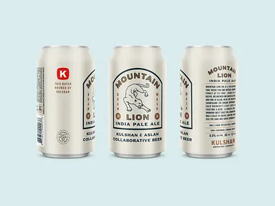 Mountain Lion IPA - Kulshan Version aslan badge beer bellingham beverage branding brewing can illustration ipa kulshan logo packaging retro vintage