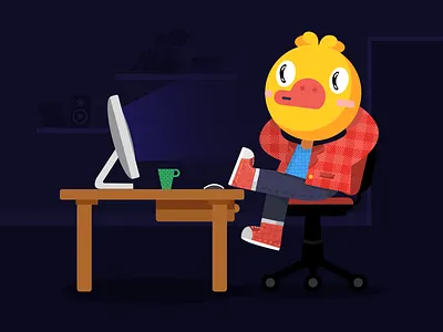 Work duck application application design child childbook clean color design style ui