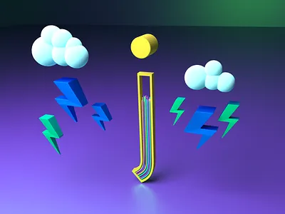 Days of type - J 36 days of type 36days j 36daysoftype 3d b3d blender blender3d blendercycles cycles cycles render font letter lettering render typography