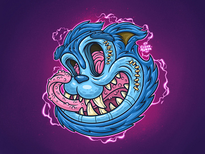 Thundercat cat character death graffiti illustration illustrator lightning bolts