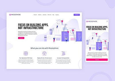 Mesosphere Homepage Refresh branding design illustration ui web