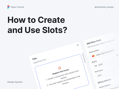 Tutorial - Slots Creation & Usage design ui ui ux ui design uidesign uiux ux ux design uxdesign