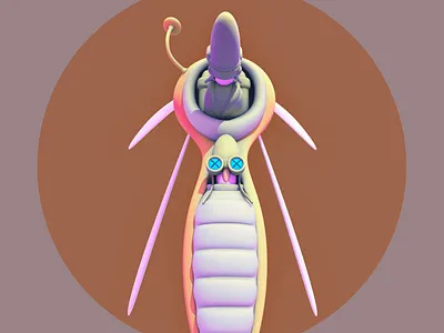 The Last Dragon Fly 3d character game gamecharacter gamedev lowpoly maya model render