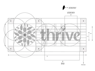 Thrive Nutrition Logo Anatomy anatomy brand identity branding brandmark design golden grid graphic design grid construction grid logo icon identity logo logotype mark nutritional sacred geometry symbol thrive typography vector