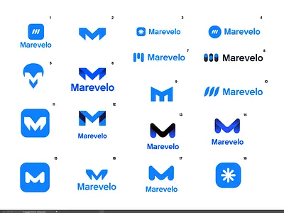 Marevelo Logo Explorations explorations illustrator logo saas startup
