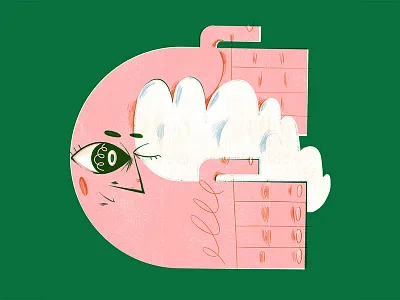 C: Cloud Cuddling 36 days of type abstract clouds illustration type art type challenge typography