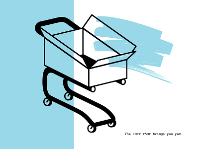 Thrive Spot Illustration black blue brush cart illustration line art logo spot color spot illustration ui deisgn ux web