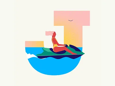 36 days of type | Letter J 36days adobe 36days j 36daysoftype 36daysoftype06 after effects after effects animation animation design graphic graphic design illustration illustrator jet ski summer summer vibes typography vector wacom intuos