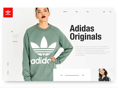 Day4: Adidas Originals Landing adidas design ecommerce ecommerce design landing page ui ux design
