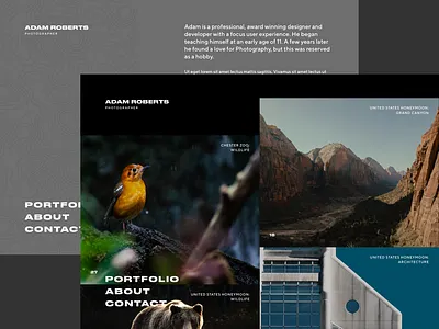 Photography Portfolio v2 concept design gatsby photography portfolio react