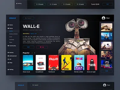 IMAX movie ticketing software design app app，ui design icon icons icon，ui illustration ui ui，app ux web