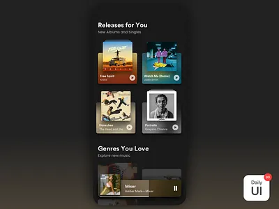 099 Categories categories dailyui dailyuichallenge day99 musicapp