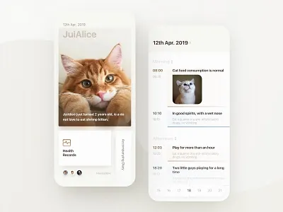 A focus on pet health APP app design health loving pet pet app ui yellow