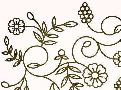 floral swirl botanical floral flowers leaves