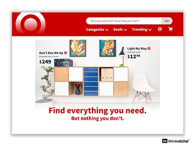Target Landing Concept branding homepage landing page product catalog retail search shop design shopping splash screen splashpage target ui design web design website concept
