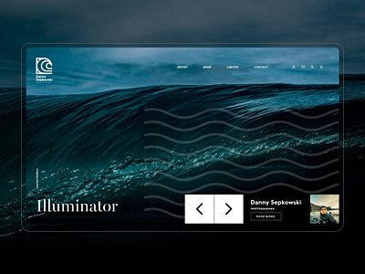 Danny Sepkowski Photography ecommerce hawaii landing page minimal photography ui deisgn water wave waves