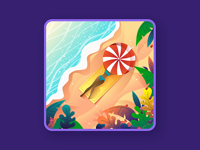 Beach Please beach bikini design dribbble follow graphicdesign illustration ocean shot vector waves