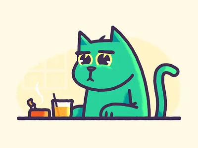 Need Help? bar branding cat character design design graphic design illustration pub vector