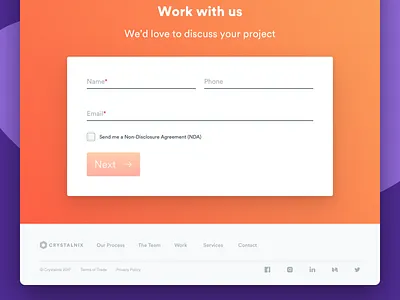 Agency Website - Contact & Footer about us about us page agency contact form email footer sign up ui ui ux design ux webflow