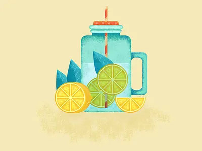 Lemonade illustration typography ui ux 插图 设计