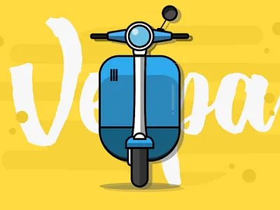 Scooter Illustration adobe adobe illustrator flat illustration icon illustrations illustrator line art motorcycle motorcycles scooter vector vector art vectors