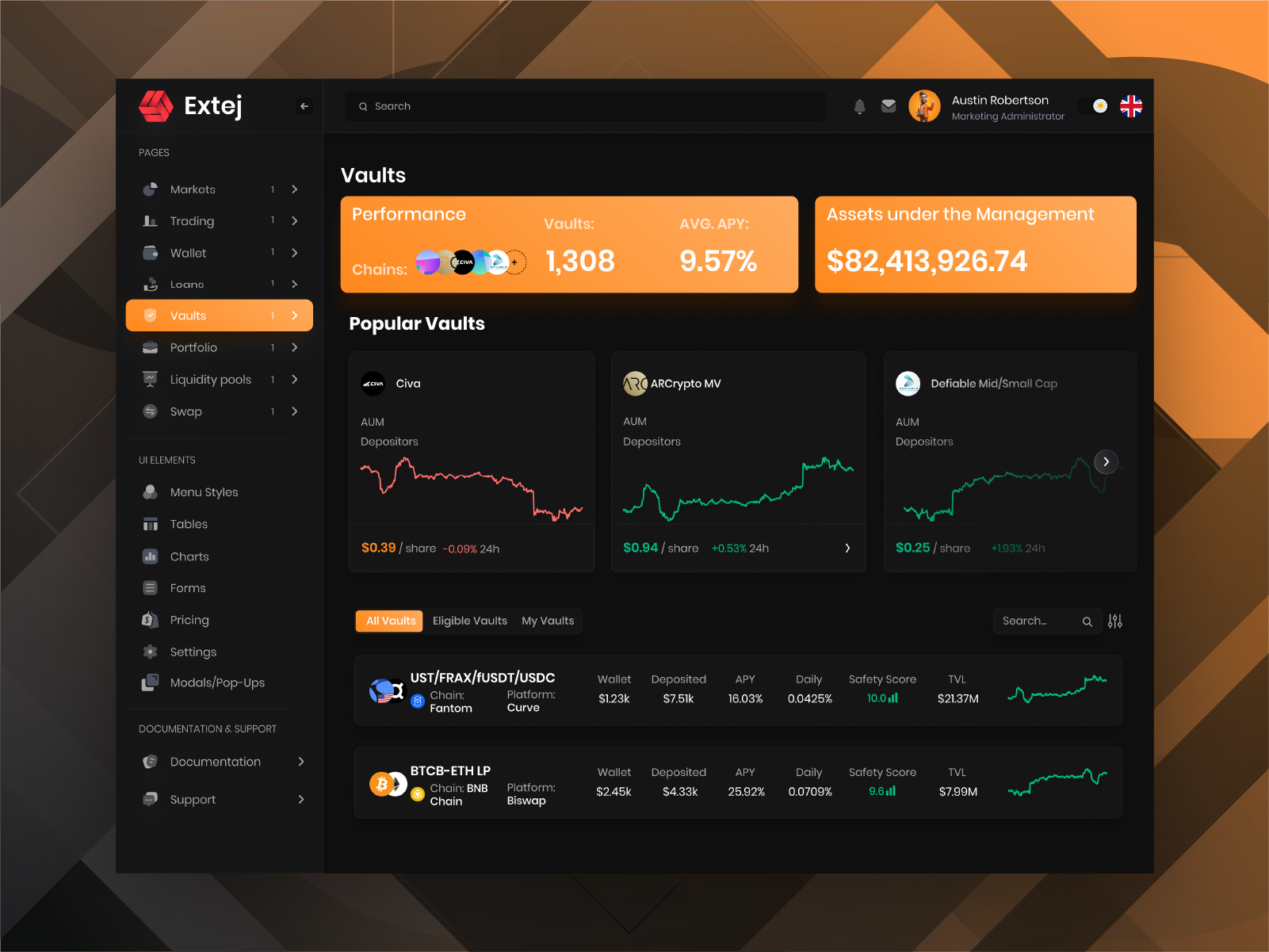 Crypto Vaults Dashboard Design by Extej UI UX Design Agency on Dribbble