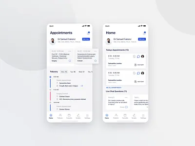 Medical Appointment App app appointment clean design doctor health healthcare interface ios iphone medical medicine minimal mobile phone schedule scripts search ui ux