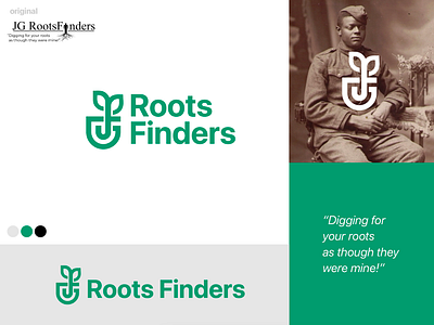 JG Roots Finders – Logo Redesign design illustration ligature logo minimal modern vector