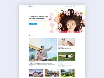 Article Page article design insurance latest life news rank ranked ui web design
