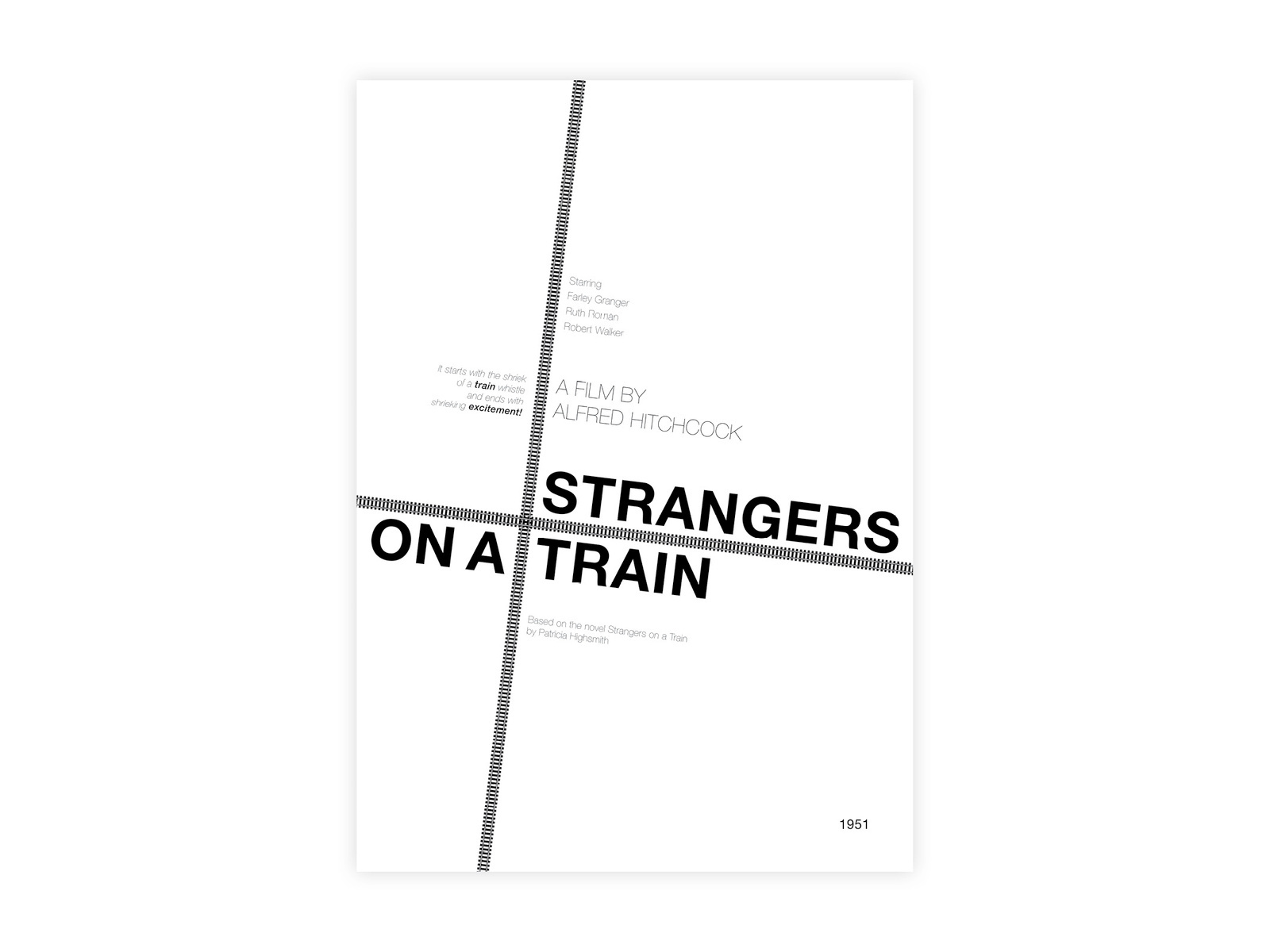Example of Strangers On A Train - Movie poster