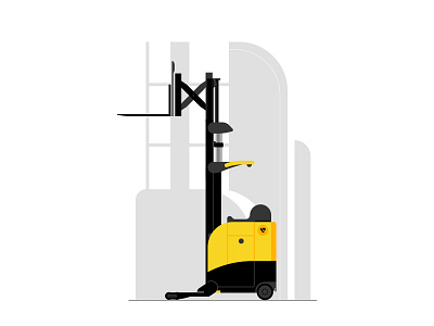 Reach Trucks Illustration For Godrej RenTrust Website design illustration truck vector web