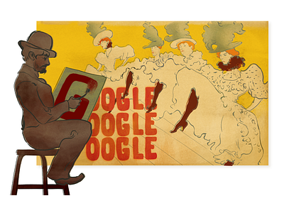 Doodle for Henri de Toulouse Lautrec artist can can dancers doodle google google doodle logo toulouse lautrec