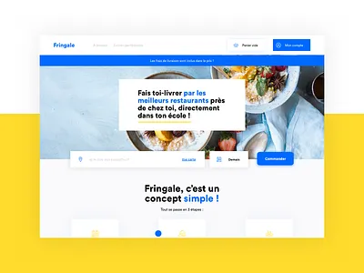 Fringale - delivery at school branding delivery design landingpage ui ux ui