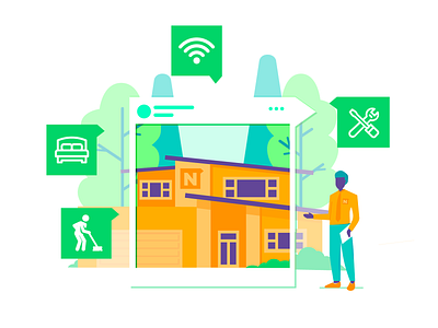 Real Estate Agent brand branding broker design home house house illustration illustration real estate real estate agent services utilities