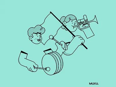 Poster Muxu.Values #5 design editorialillustration illustration line outline pattern procreate vector