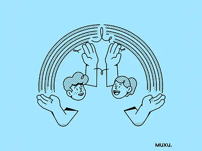 Poster Muxu.Values #4 design editorialillustration illustration line outline pattern procreate vector