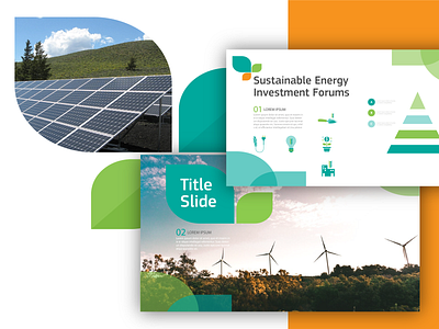 Template slides Sustainable Energy Forum branding energy europe forums green identity investments keynote orange powerpoint presentation slide slides sustainable template visual