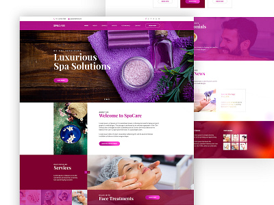 Terapie Spa & Theraphy HTML Template beauty elegant glamour manicure message natural nature salon saloon skin care spa style therapy treatment waxing