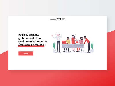 Landing Page - État Local de Marché concept connect design digital flat graphic design interface landing landing page landing design minimal pattern sketch ui ux vector web web design webdesign website