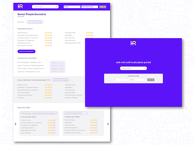 Unused HR Portal Concept compare cross reference evaluate skills evaluation hr hr portal interface design intranet job role job search online portal portal self evaluation skills training ui ux user experience design user flow ux design ux ui