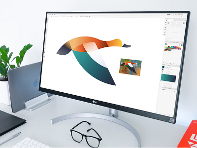 Ruddy Shelduck animal bird bird logo color logo duck duck logo flying bird flying duck gradient logo illustration logo ruddy shelduck shibu ui workspace
