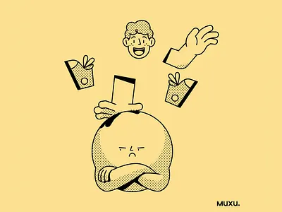 Poster Muxu.Values #2 design editorialillustration illustration line outline pattern procreate vector