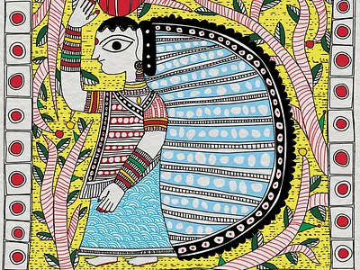 D is for 36 days of type adobe alphabet art color design digital art drawing exploration folk art graphic design hand drawn handmade illustration illustrator india indian lettering style