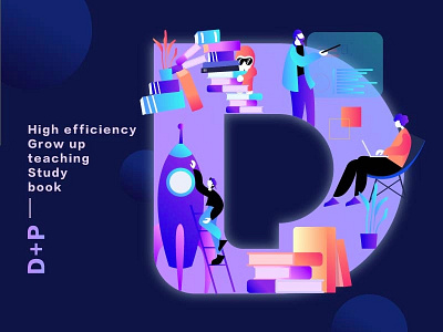 D+P Learning classroom ai color cool illustrations