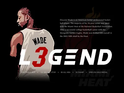 Dwyane Wade design illustration poster