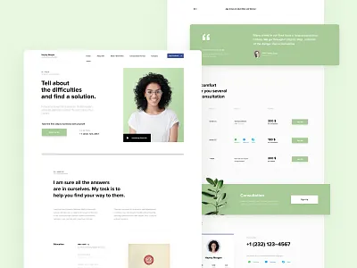 Landing Page clean design design landing page minimal minimal design personal brand typography ui