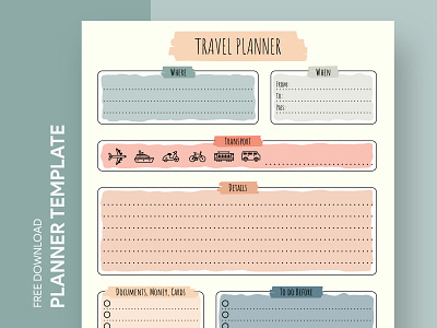 Travel Planner Free Google Docs Template by Free Google Docs Templates ...