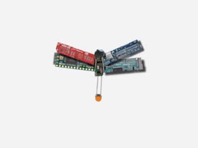 Digital bug 3 bug dragonfly insect motherboard