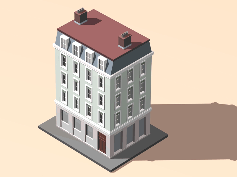 Immeuble (4e) after effects after effects animation animation animation 2d animation gif isometric lyon